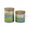 Rainbow Glass Coastal Decorative Jar Set
